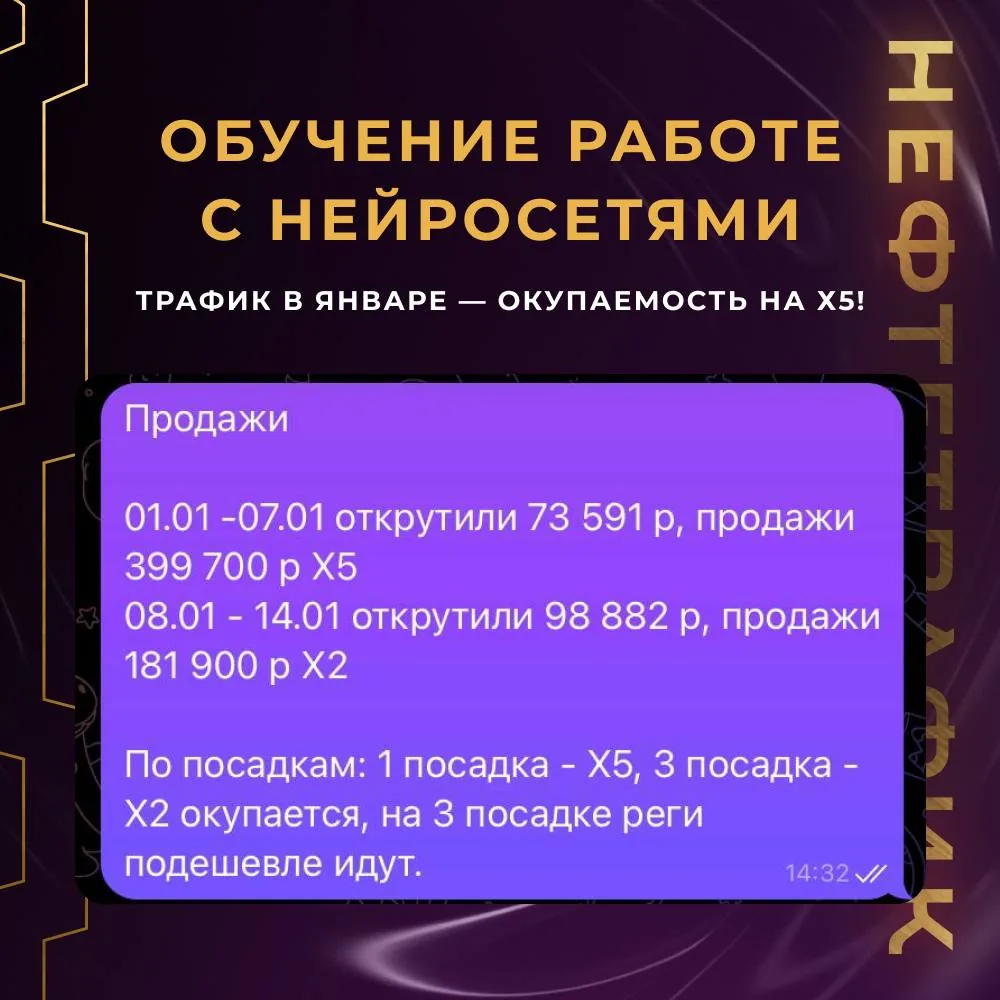 Отзыв клиента агентства Нефтетрафик — ниша Нейросети